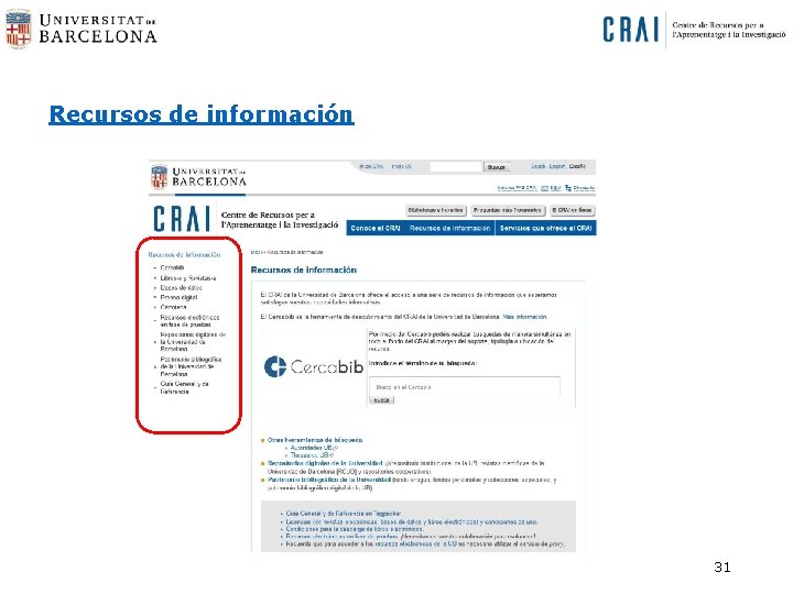 Recursos de información 31 