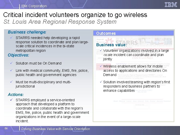 IBM Corporation Critical incident volunteers organize to go wireless St. Louis Area Regional Response