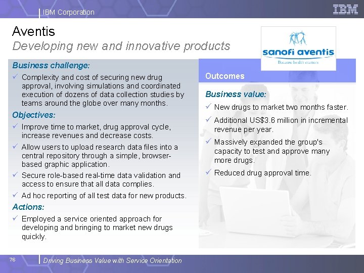 IBM Corporation Aventis Developing new and innovative products Business challenge: ü Complexity and cost