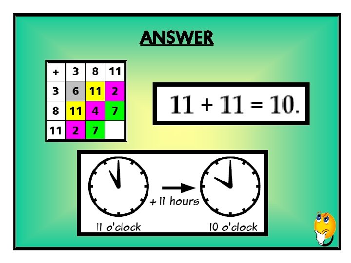 ANSWER ANSWER