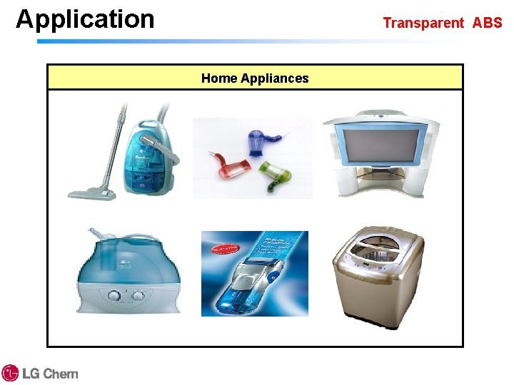 Application Transparent ABS Home Appliances 