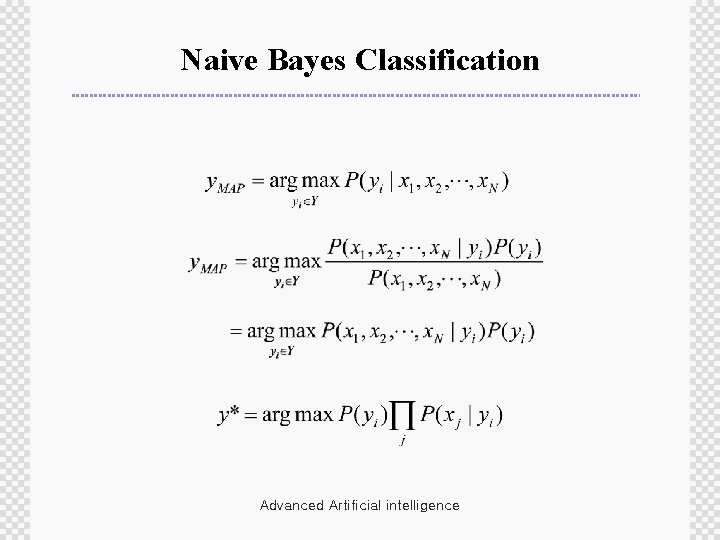 Naive Bayes Classification Advanced Artificial intelligence 