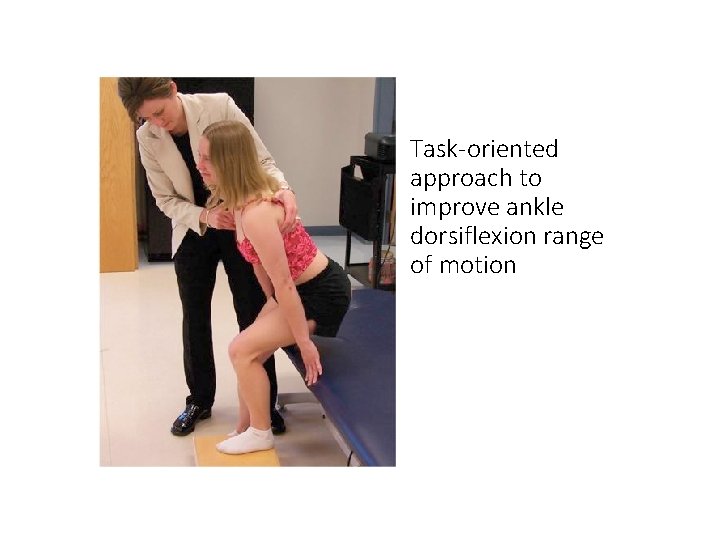 Task-oriented approach to improve ankle dorsiflexion range of motion 