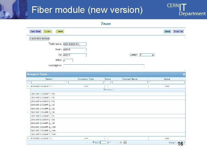Fiber module (new version) 16 