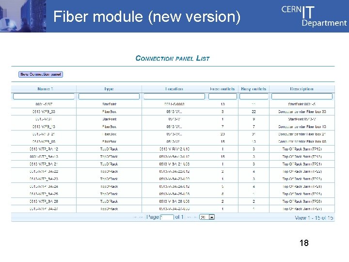 Fiber module (new version) 18 