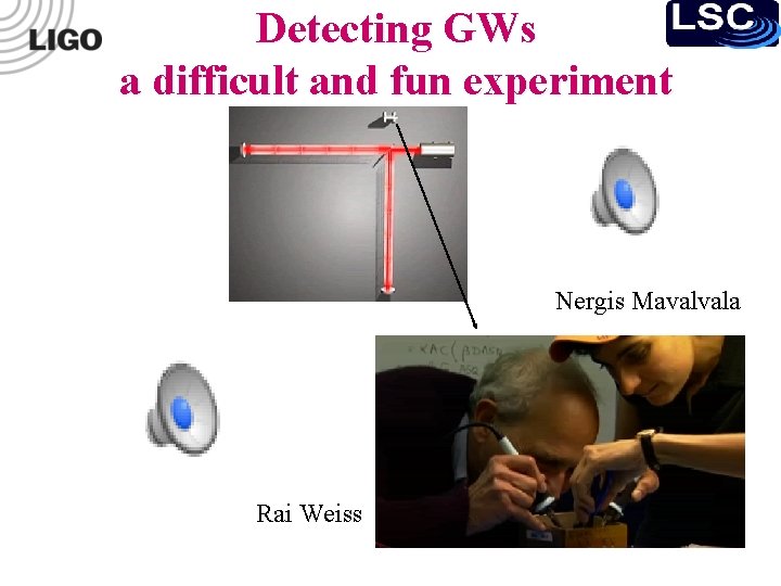 Detecting GWs a difficult and fun experiment Nergis Mavalvala Rai Weiss 