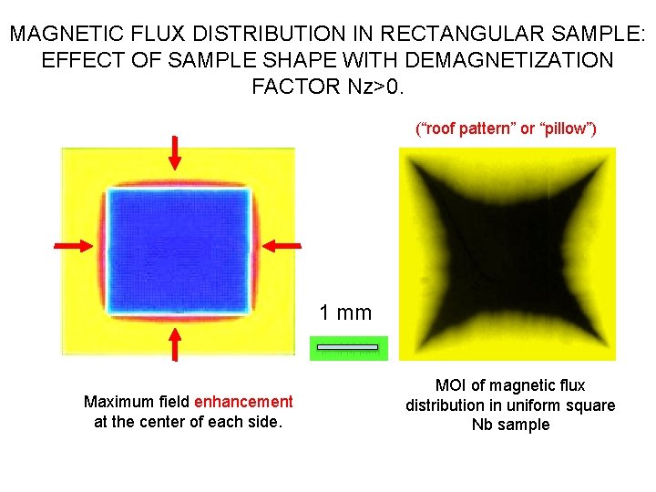 MAGNETIC FLUX DISTRIBUTION IN RECTANGULAR SAMPLE: EFFECT OF SAMPLE SHAPE WITH DEMAGNETIZATION FACTOR Nz>0.