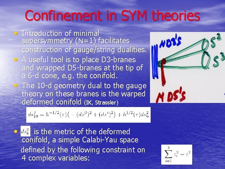 Confinement in SYM theories • Introduction of minimal • • • supersymmetry (N=1) facilitates