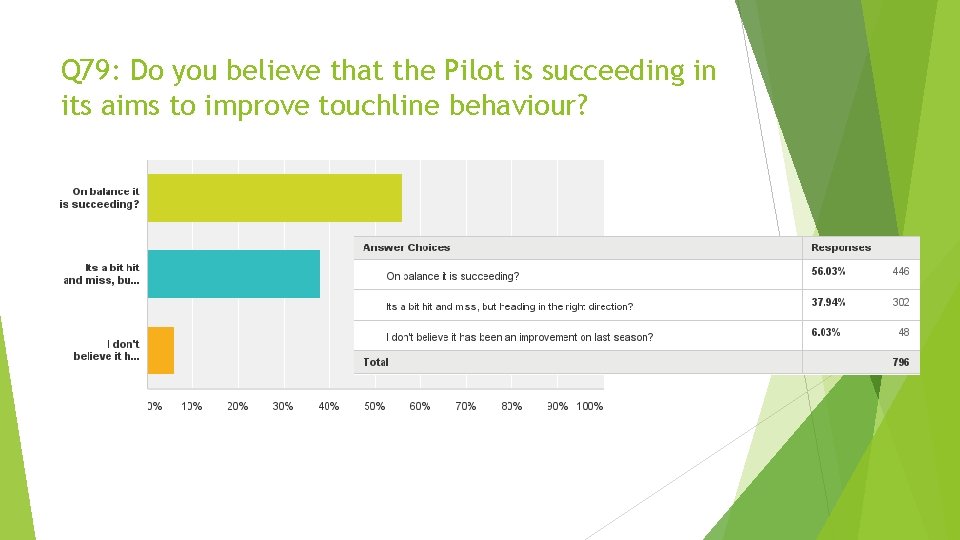Q 79: Do you believe that the Pilot is succeeding in its aims to