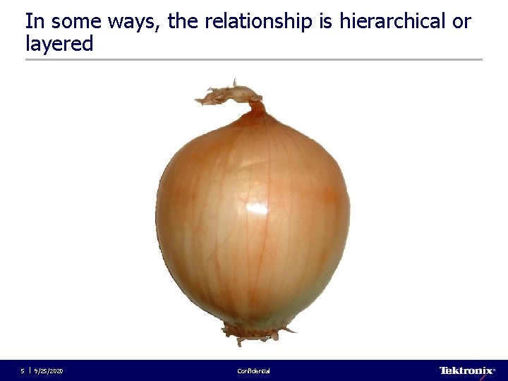 In some ways, the relationship is hierarchical or layered 5 9/25/2020 Confidential 