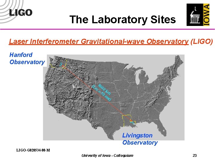 The Laboratory Sites Laser Interferometer Gravitational-wave Observatory (LIGO) Hanford Observatory Livingston Observatory LIGO-G 020534
