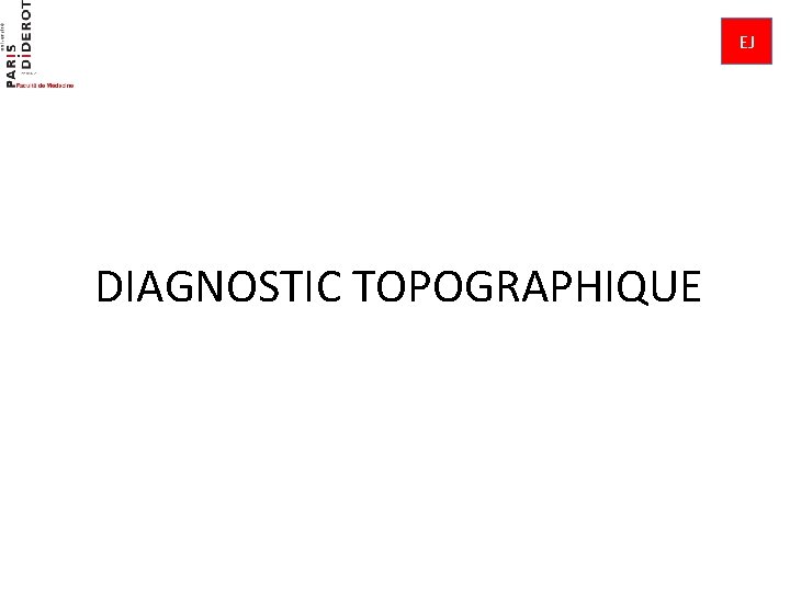 EJ DIAGNOSTIC TOPOGRAPHIQUE 