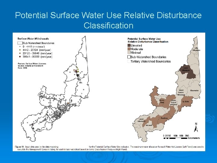 Potential Surface Water Use Relative Disturbance Classification 