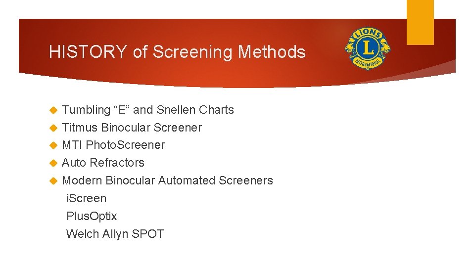 HISTORY of Screening Methods Tumbling “E” and Snellen Charts Titmus Binocular Screener MTI Photo.