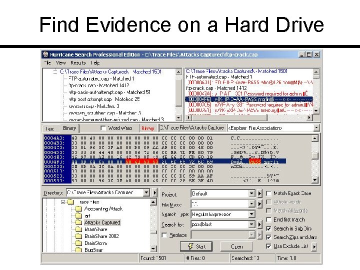 Find Evidence on a Hard Drive 