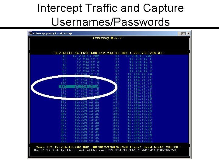 Intercept Traffic and Capture Usernames/Passwords 