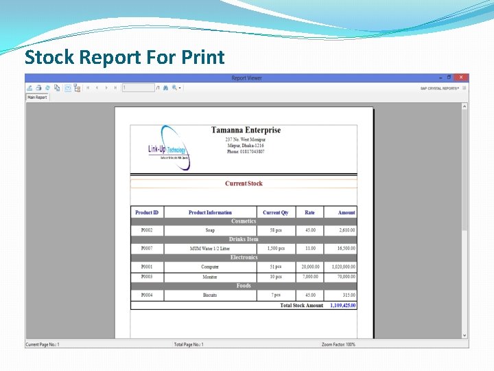 Stock Report For Print 