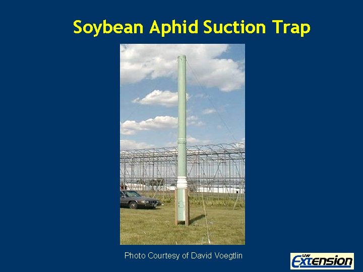 Soybean Aphid Suction Trap Photo Courtesy of David Voegtlin 
