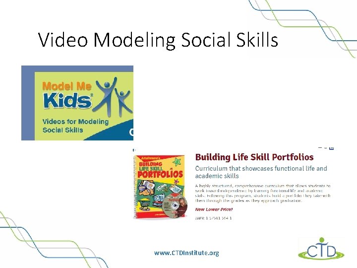 Video Modeling Social Skills www. CTDInstitute. org 