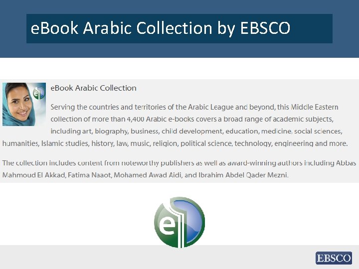 e. Book Arabic Collection by EBSCO 