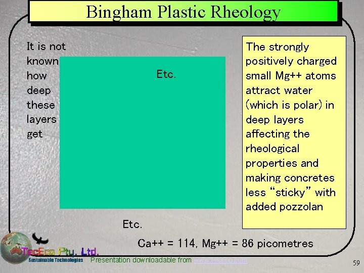 Bingham Plastic Rheology It is not known how deep these layers get Etc. The