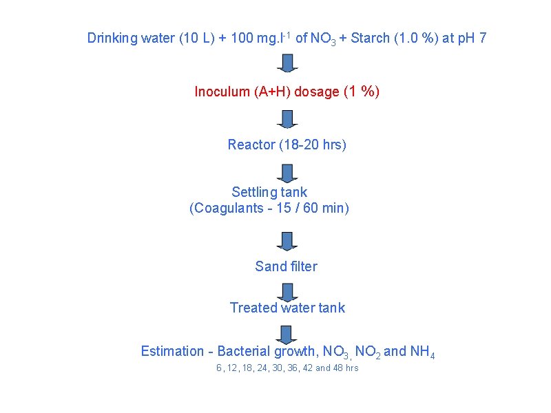 Drinking water (10 L) + 100 mg. l-1 of NO 3 + Starch (1.