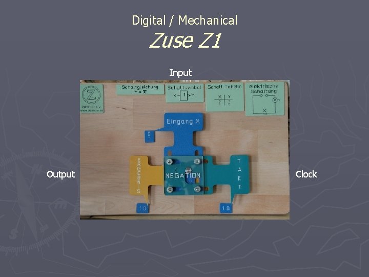 Digital / Mechanical Zuse Z 1 Input Output Clock Digital / Mechanical Zuse Z 1 Input Output Clock