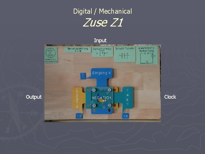 Digital / Mechanical Zuse Z 1 Input Output Clock Digital / Mechanical Zuse Z 1 Input Output Clock