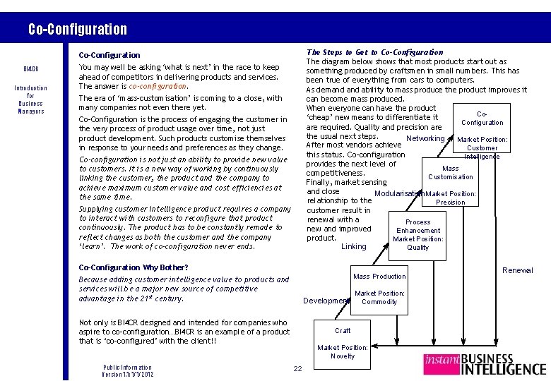 Co-Configuration The Steps to Get to Co-Configuration The diagram below shows that most products