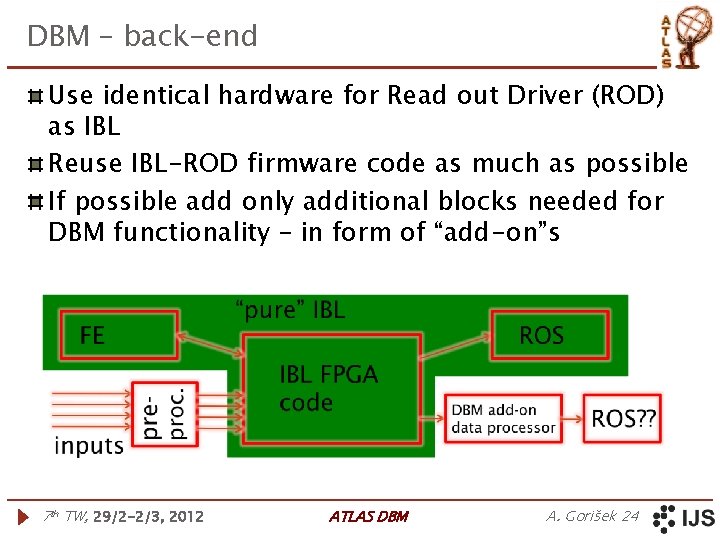 DBM – back-end Use identical hardware for Read out Driver (ROD) as IBL Reuse