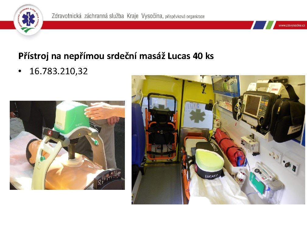 Přístroj na nepřímou srdeční masáž Lucas 40 ks • 16. 783. 210, 32 