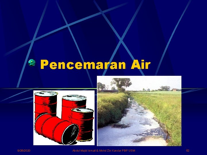 Pencemaran Air 9/26/2020 Abdul Majid Ismail & Mohd Zin Kandar PBP USM 52 