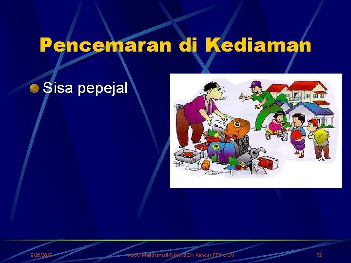 Pencemaran di Kediaman Sisa pepejal 9/26/2020 Abdul Majid Ismail & Mohd Zin Kandar PBP