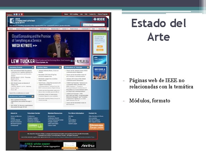 Estado del Arte - Páginas web de IEEE no relacionadas con la temática -