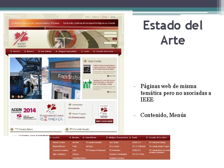 Estado del Arte - Páginas web de misma temática pero no asociadas a IEEE
