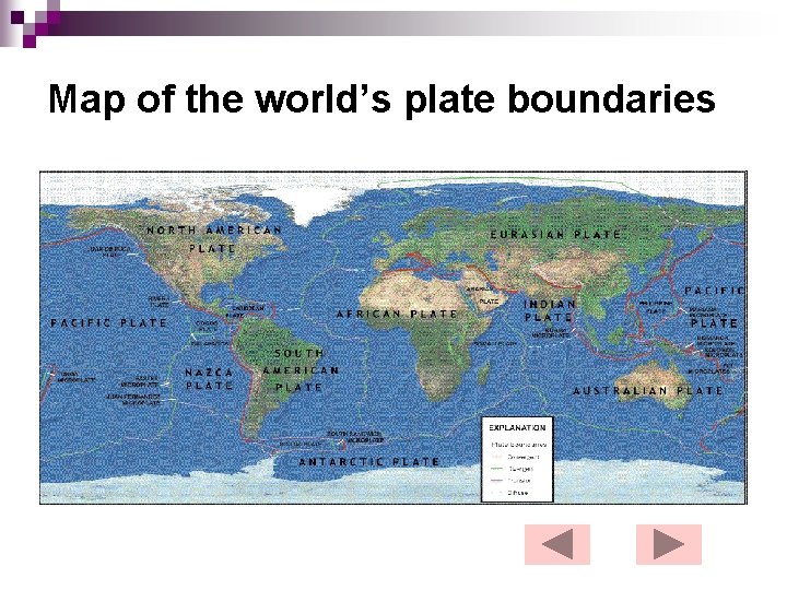 Map of the world’s plate boundaries 