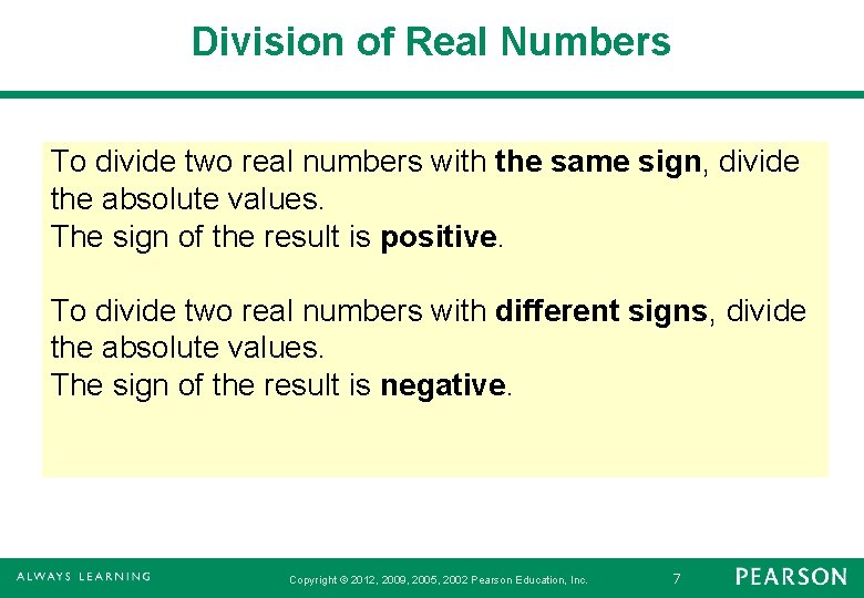 Section 1 3 Multiplying and Dividing Real Numbers