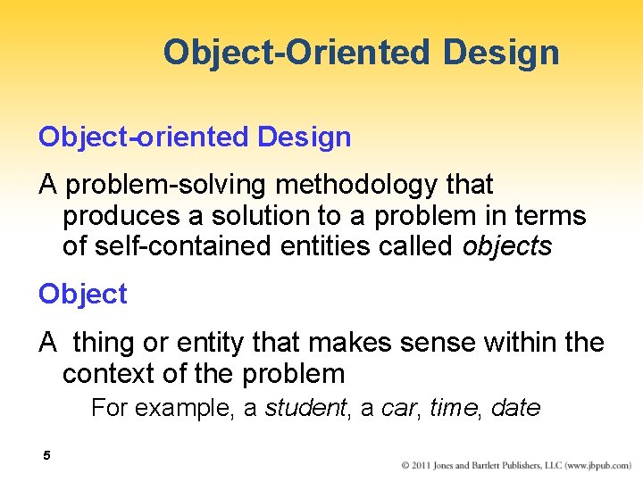 Chapter 9 ObjectOriented Design and HighLevel Programming Languages