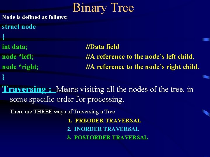 Node is defined as follows: struct node { int data; node *left; node *right;