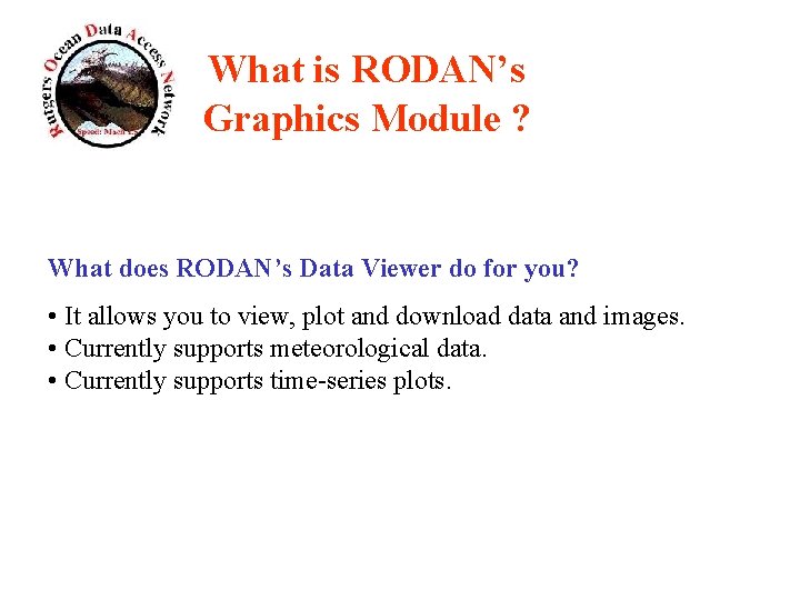 What is RODAN’s Graphics Module ? What does RODAN’s Data Viewer do for you?