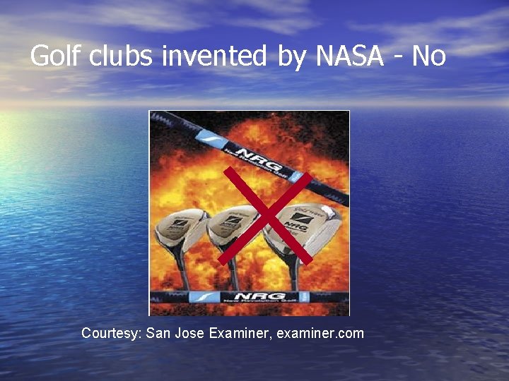 Golf clubs invented by NASA - No Courtesy: San Jose Examiner, examiner. com 