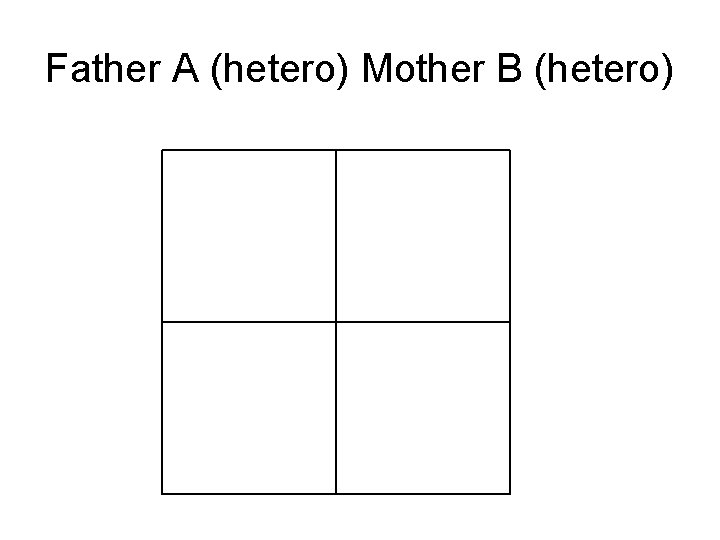 Father A (hetero) Mother B (hetero) 