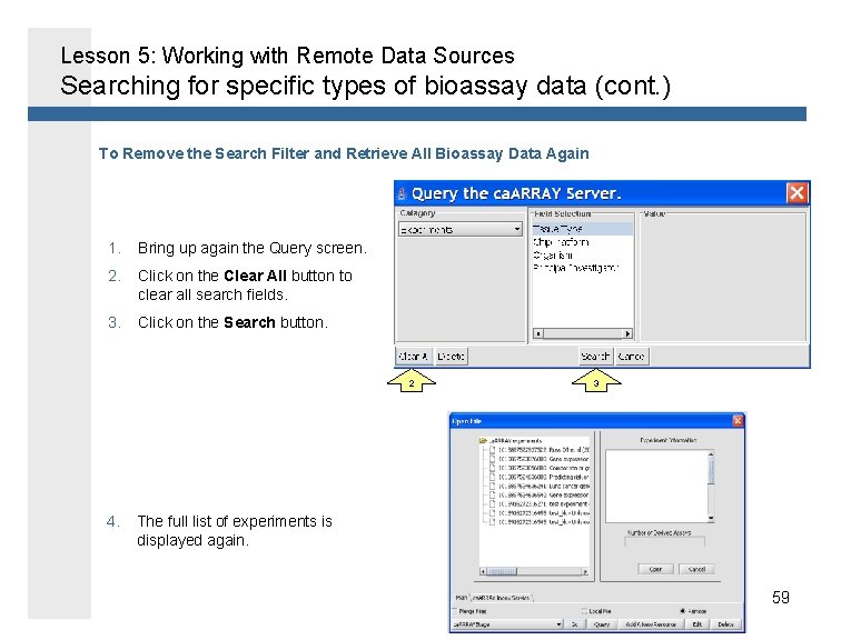 Lesson 5: Working with Remote Data Sources Searching for specific types of bioassay data