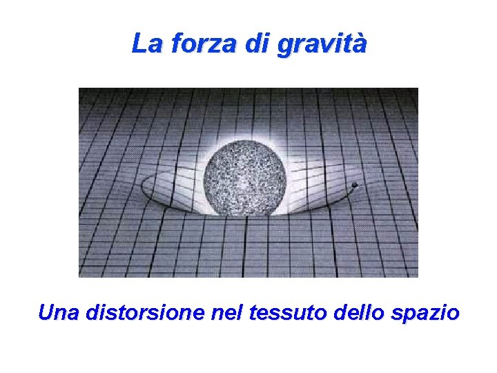 La forza di gravità Una distorsione nel tessuto dello spazio 