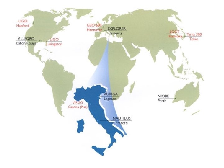 Rivelatori di GW nel mondo 