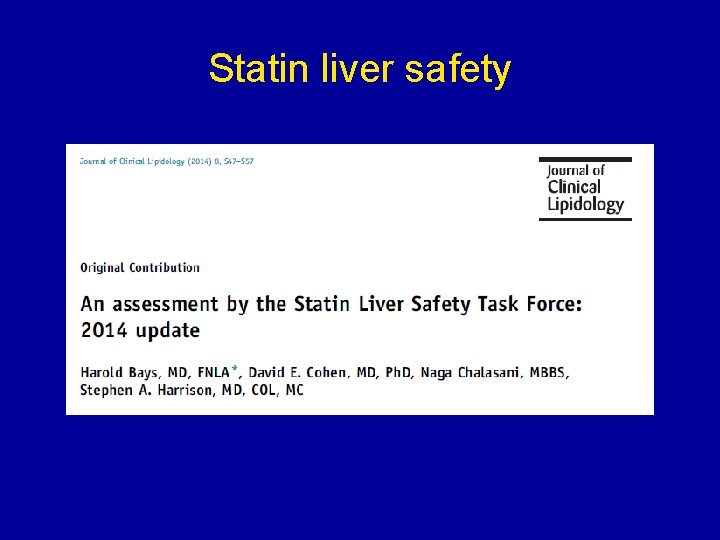 Statin liver safety 