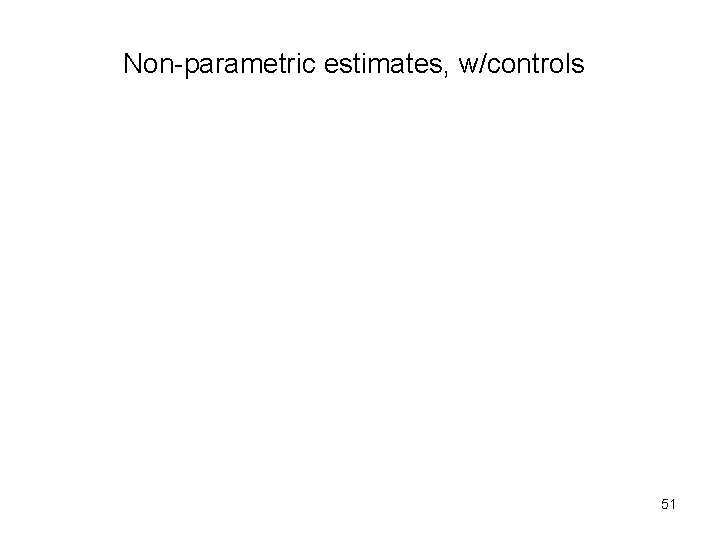Non-parametric estimates, w/controls 51 