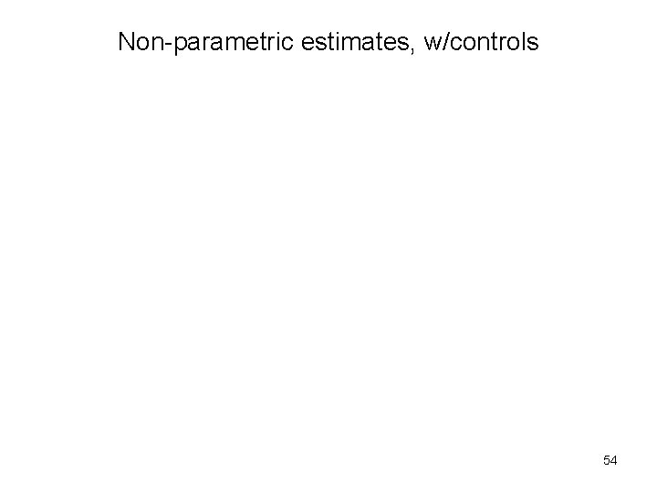 Non-parametric estimates, w/controls 54 