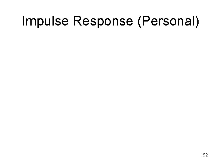 Impulse Response (Personal) 92 