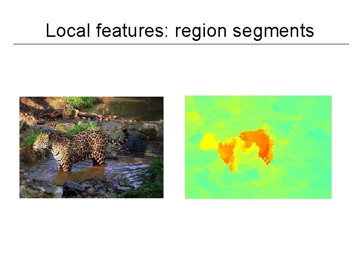 Local features: region segments 